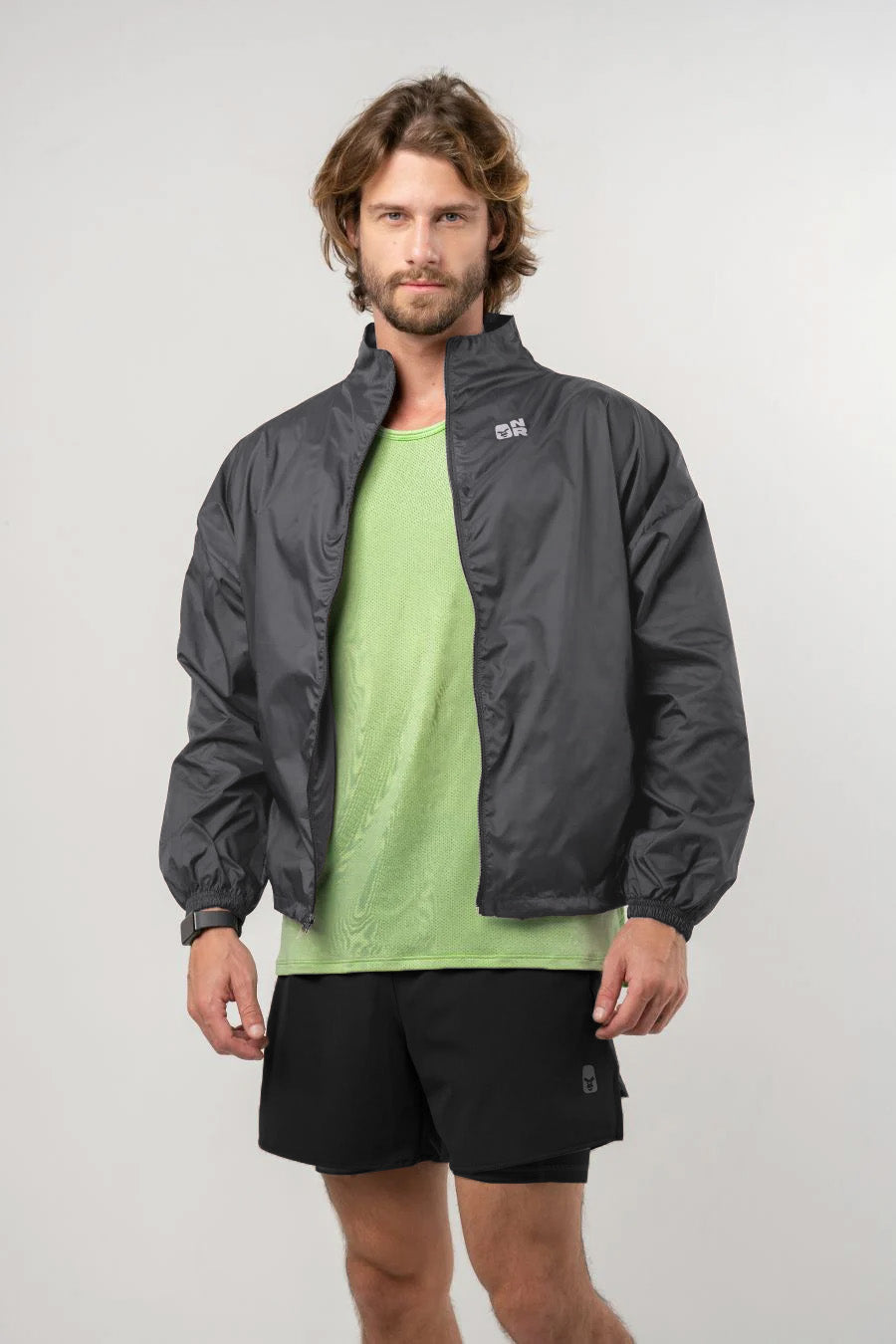 Chaqueta Active Flow Negra Hombre
