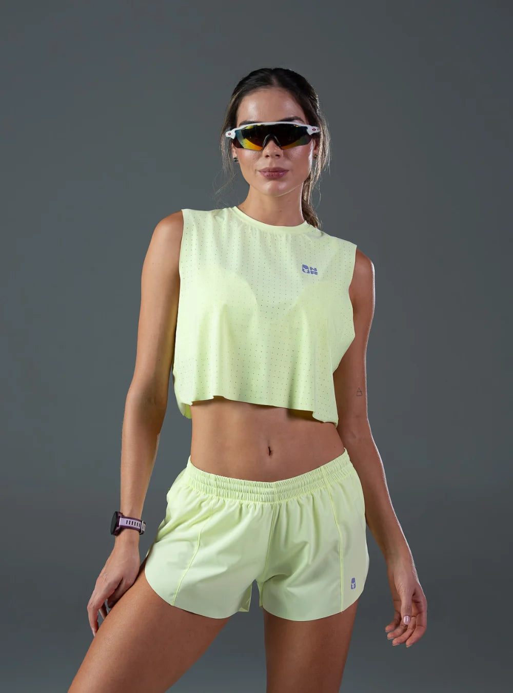 CROP TOP VELOCITY AIR NEON GREEN