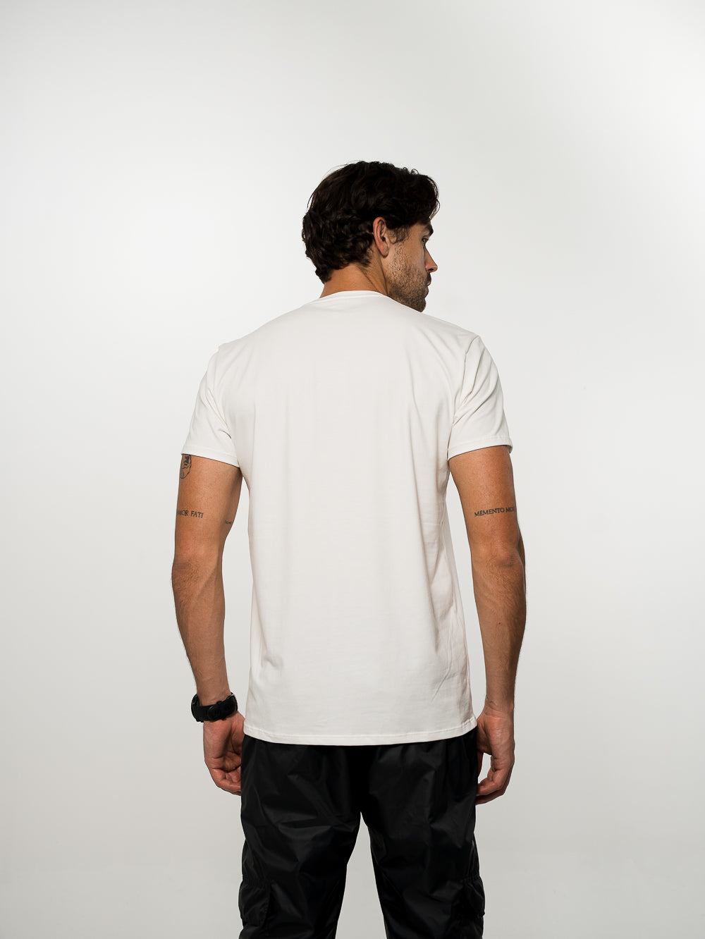 Remera Algodón Logo Bordado Cream