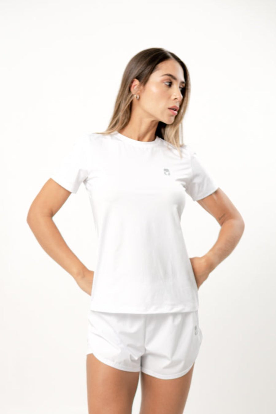 Remera Tela Fria Basica UV Blanca