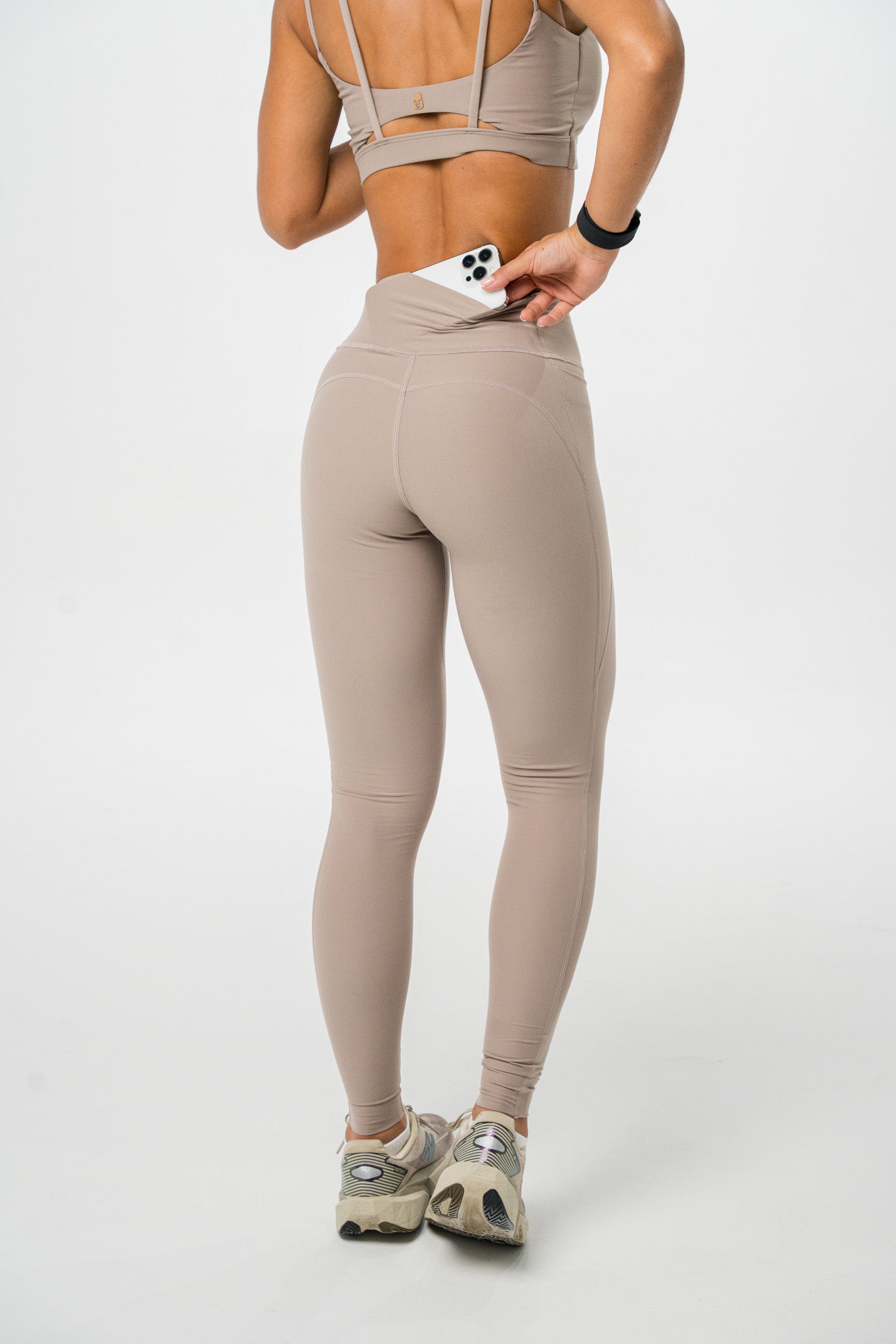 Lycra Larga Pretina Alta Mocca