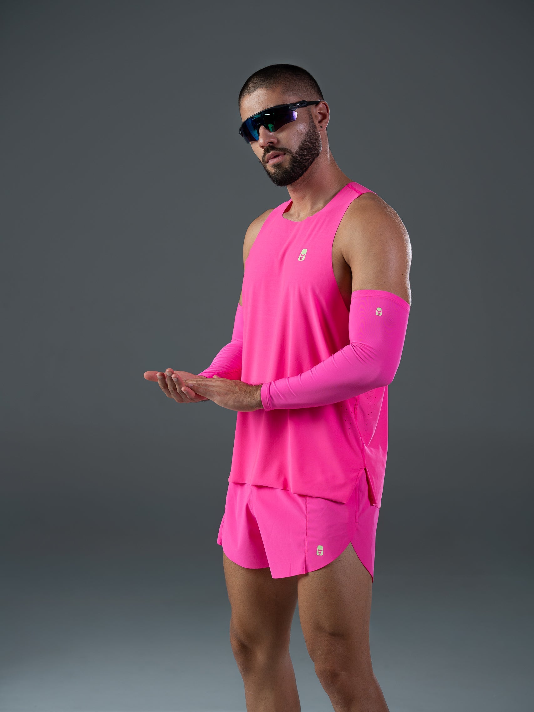 Mangas Running Hombre Neon Pink