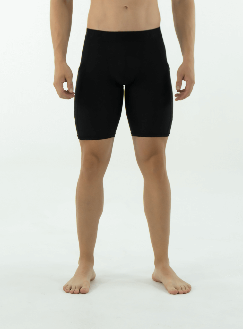 LYCRA DE COMPRESION CORTA CON BOLSILLO NEGRA