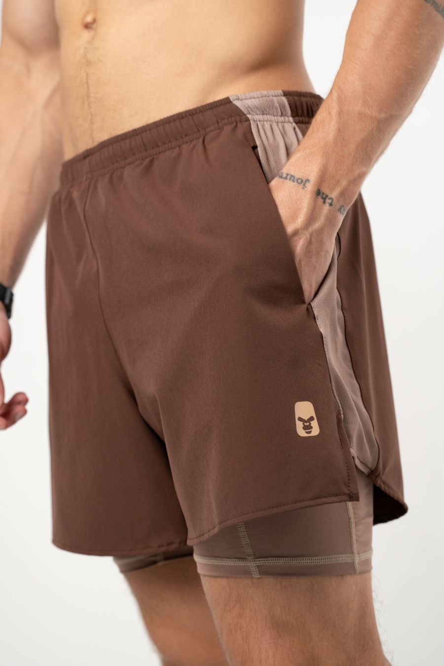 Short Running Chocolate - Hombre