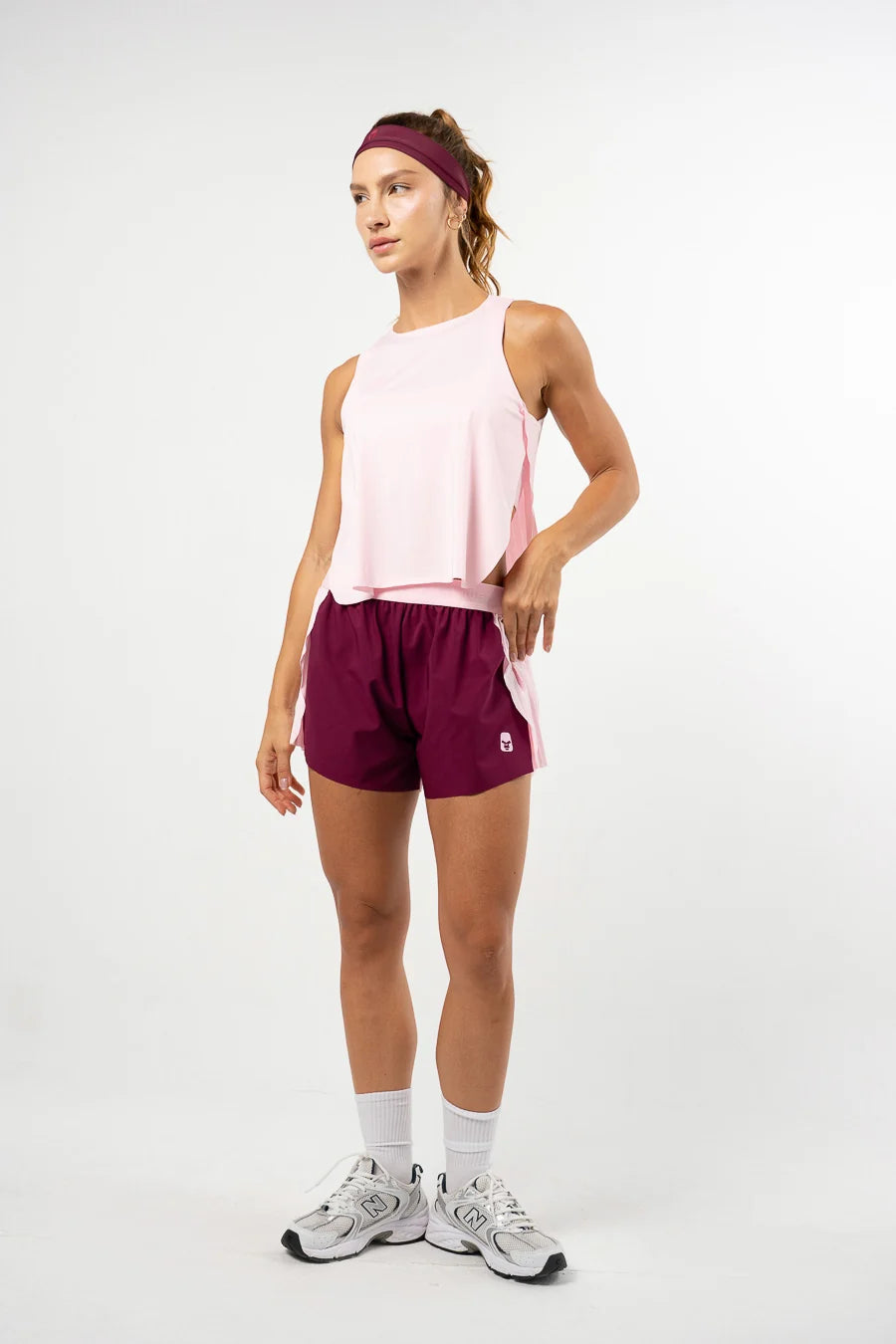 Conjunto Running Pleat Bubble Gum