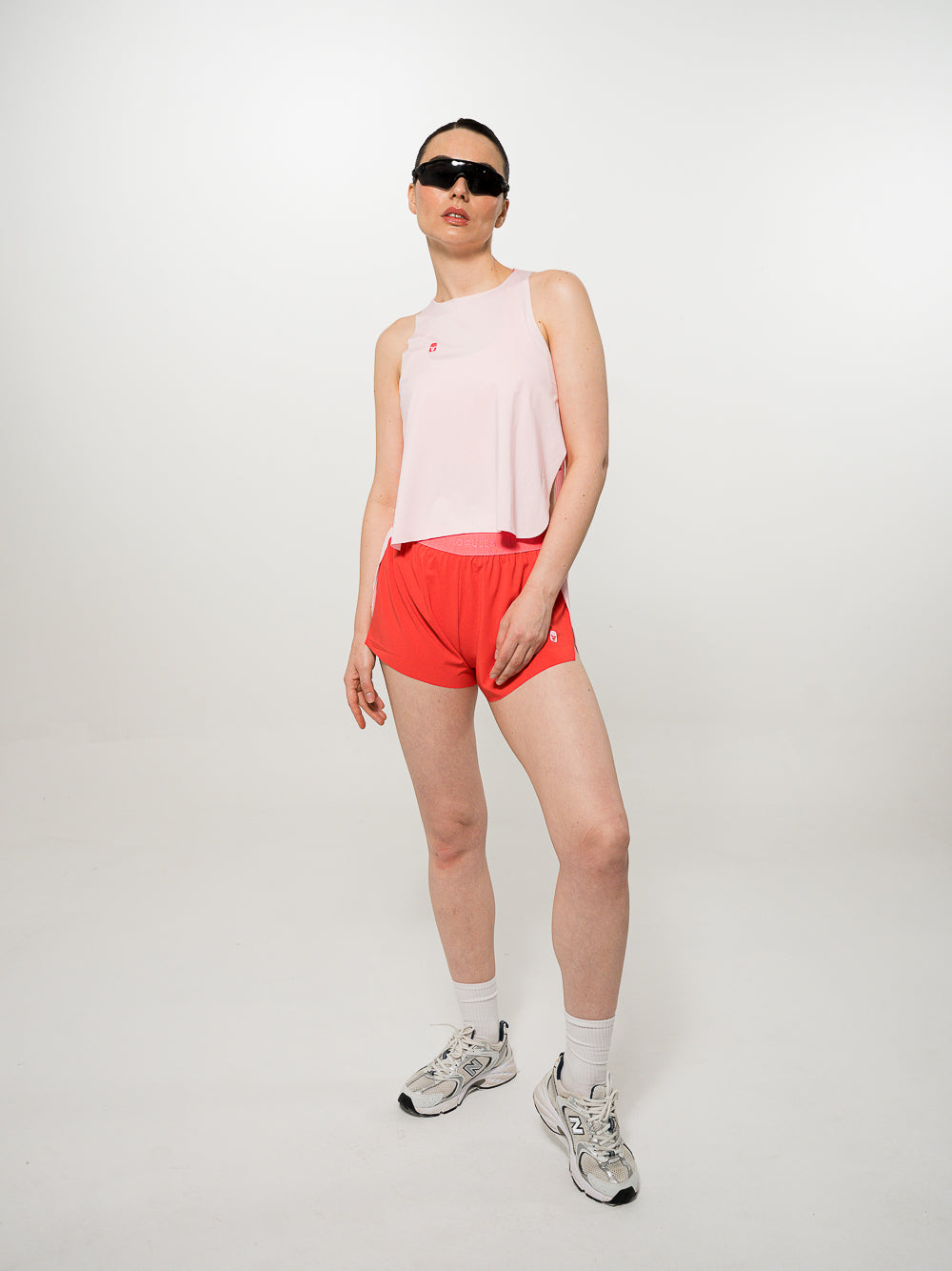 Pleat Tank Top Coral