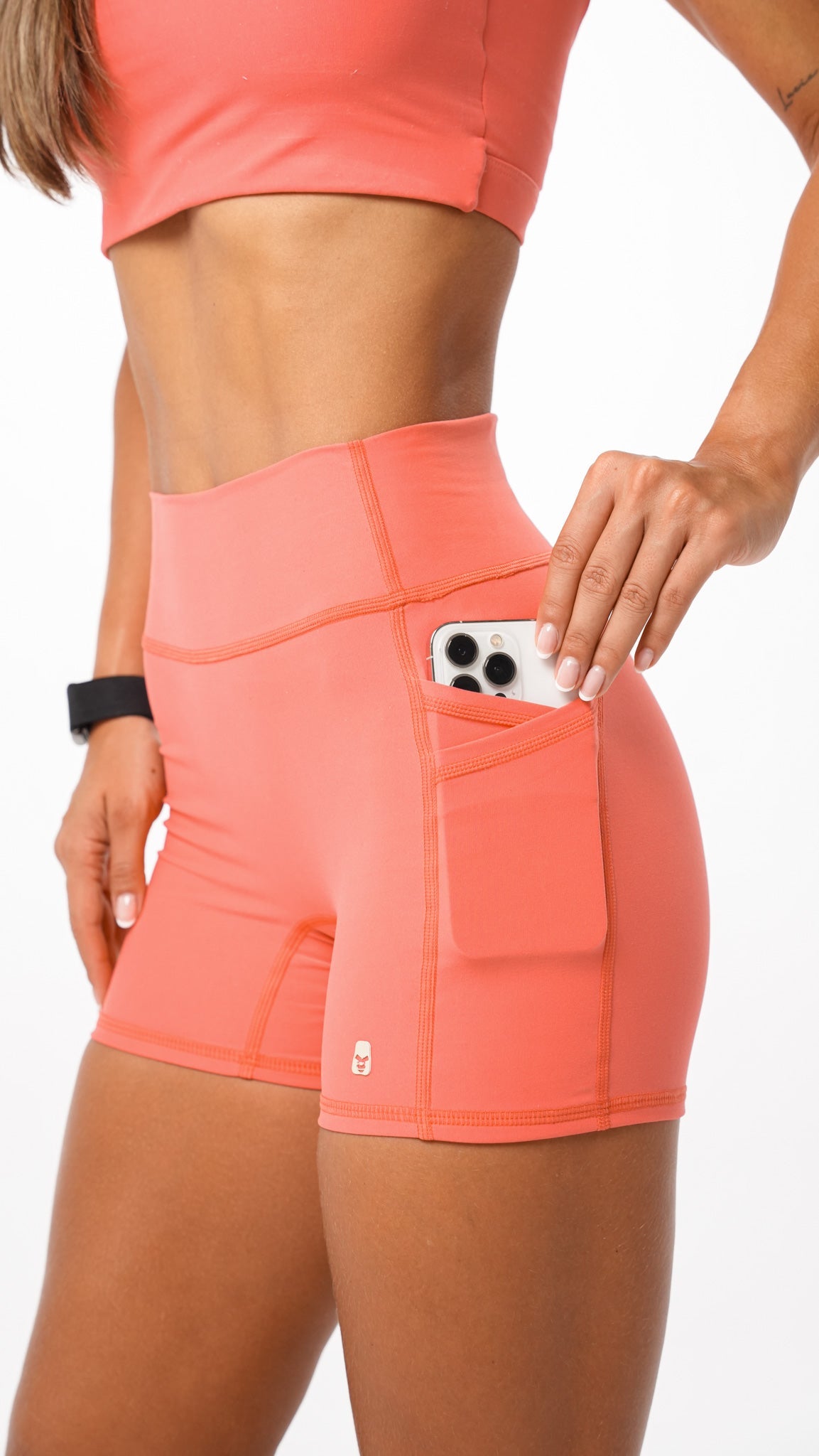 Short Pretina Alta Coral
