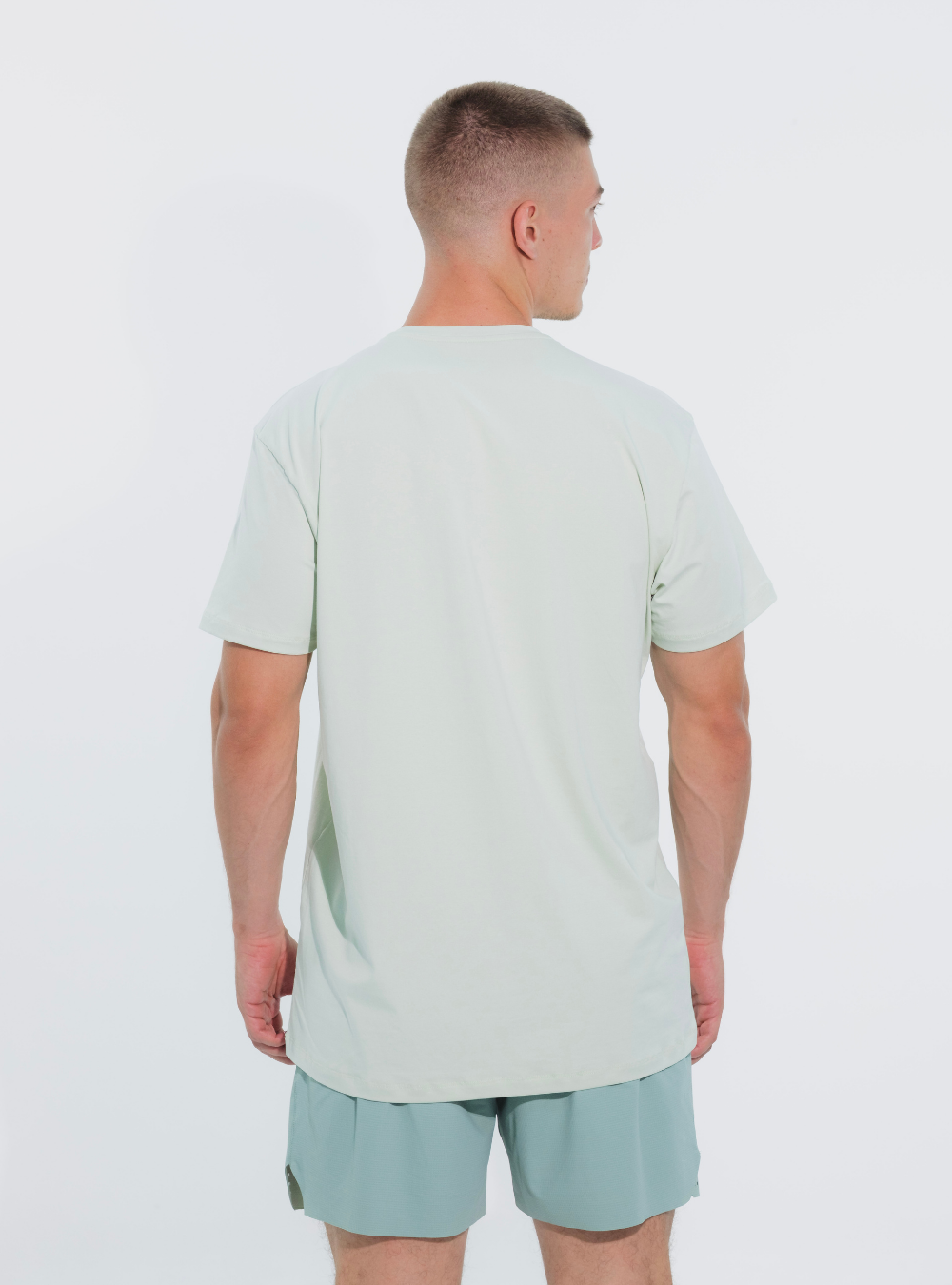 Remera Algodon Logo Bordado Verde Menta