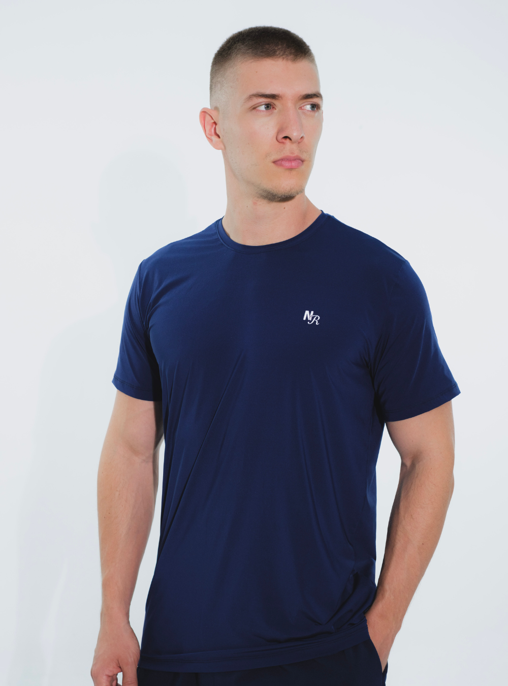 Remera Tela Fria TechFit Azul Oscuro